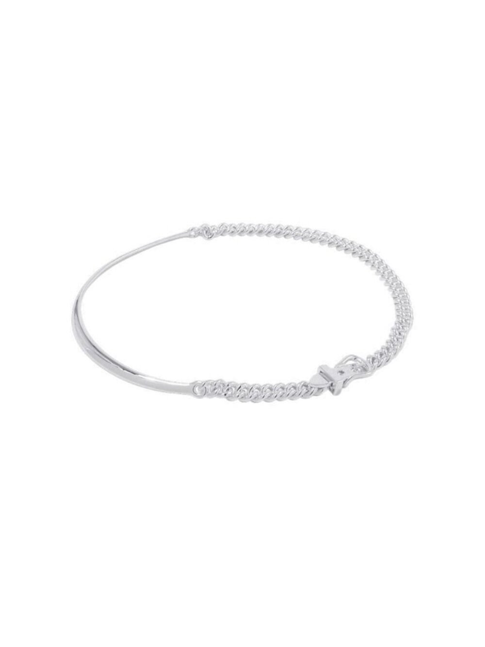 Hermes Necklace Book le Inflexible Silver PM 44